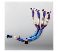 DZNEFYUP Silencieux Échappement Moto Système Évasion Slip on Tube 51MM Interface Front Link Pipe Échappement Moto pour Z1000 2010-2020(D)