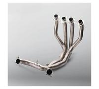 DZNEFYUP Silencieux Échappement Moto Système Évasion Slip on Tube 51MM Interface Front Link Pipe Échappement Moto pour Z1000 2010-2020(E Titanium Alloy)