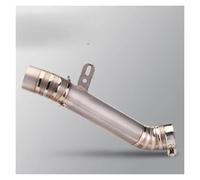 DZNEFYUP Silencieux Échappement Moto Tuyau De Liaison Intermédiaire Échappement Moto 60MM pour Aprilia RSV4 RS pour Tuono V4 2009-2014(Titane)