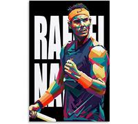 DZOEU Kit de broderie diamant 5D par numéro, affiche du joueur de tennis Rafael Nadal, Rafa Star, 50 x 60 cm