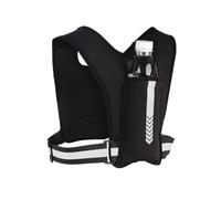 DZOZO Gilet de course réfléchissant pratique avec poche de poitrine pour téléphone, poche pour bouteille d'eau, sac de course pour homme et femme