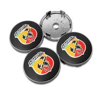 DZPFDC 4 Pièces Cache-moyeux pour Abarth Punto Evo (199) 2010-2013 60MM,Cache Moyeu Centre De Roue,Capuchons de Moyeu de Roue,Capuchons de Moyeu Central, Accessoires Voitures,A