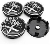 DZPFDC 4 Pièces Cache-moyeux pour Alfa Romeo 159 50MM,Cache Moyeu Centre De Roue,Capuchons de Moyeu de Roue,Capuchons de Moyeu Central, Accessoires Voitures