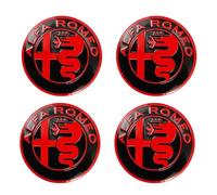 DZPFDC 4 Pièces Cache-moyeux pour Alfa Romeo 4C 2013-2016, Enjoliveurs de Voiture avec Logo,Enjoliveurs de Roue,Enjoliveurs de Jante,Enjoliveurs,50MM