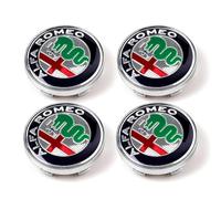 DZPFDC 4 Pièces Cache-moyeux pour Alfa Romeo Tonale 60MM,Cache Moyeu Centre De Roue,Capuchons de Moyeu de Roue,Capuchons de Moyeu Central, Accessoires Voitures,A
