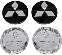 DZPFDC 4 Pièces Cache-moyeux pour Mitsubishi Pajero 60MM,Cache Moyeu Centre De Roue,Capuchons de Moyeu de Roue,Capuchons de Moyeu Central, Accessoires Voitures