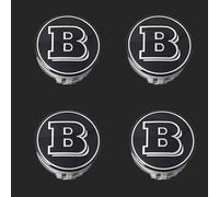 DZPFDC 4 Pièces Cache-moyeux pour Smart Brabus 58mm,Cache Moyeu Centre De Roue,Capuchons de Moyeu de Roue,Capuchons de Moyeu Central, Accessoires Voitures,Black-1