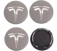 DZPFDC 4 Pièces Cache-moyeux pour Tesla Roadster 58MM,Cache Moyeu Centre De Roue,Capuchons de Moyeu de Roue,Capuchons de Moyeu Central, Accessoires Voitures,D