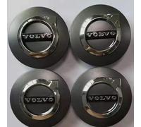 DZPFDC 4 Pièces Cache-moyeux pour Volvo V40,60MM,Cache Moyeu Centre De Roue,Capuchons de Moyeu de Roue,Capuchons de Moyeu Central, Accessoires Voitures