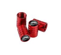 DZPFDC 4 Pièces Capuchon de Valve pour Dacia Jogger, Bouchon de Valve Voiture, Plastique Rouge