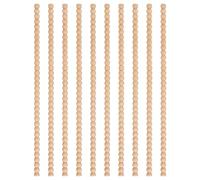 DzpKrka 10 Pièces Garniture En Bois À Bobine Décorative, 40x1.4x0.7cm Moulure En Bois À Perles Décorative, Moulure En Boiss Brut, Demi-Bobine Perles, Perle Moulures Boiss Non Traitées Décoration