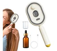 DzpKrka 2 En 1 Brosse Lissante Vapeur Avec Huile Et Verre Doseur, Brosse À Vapeur Électrique Pour Cheveux, Démêlant Vapeurs Et Lisseur Cheveux, Polyvalent BrosseVapeur Électrique, Anti-frisottis
