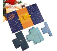 DzpKrka Boîte de compte à rebours de Noël | Boîte de compte à rebours de 24 jours jusqu'à Noël, boîtes pliantes de différentes formes pour chocolat, nougat, bonbons, petits jouets