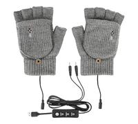 DzpKrka Gants Chauffants Sans Doigts - Chauffe-Mains Sans Doigts 5V | Gants Chauffants USB à 3 Niveaux de Température pour Femmes - pour Camping d'Hiver Ski Football Golf Motocyclisme Extérieur Bureau
