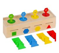 DzpKrka Jouets de tri | Jouet en bois pour stimuler l'intelligence | Boîte avec serrure éducative pour formes et couleurs, jeu de développement pour anniversaire, voyage
