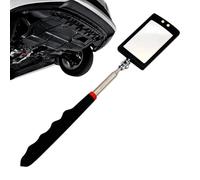 DzpKrka Miroir rétractable pour voiture, outil d'inspection automobile avec lumière LED et tête pivotante - Miroir de contrôle mécanique - Pour SUV, berline, camion, camion, maison, entretien