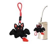 DzpKrka Peluche Lapin Chauve-Souris | Doudou Animal Noir en Peluche - Décoration Mignonne Attache Sac à Dos Ornement pour Adolescents Élèves