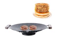 DzpKrka Poêle à Grill pour Cuisinière - Poêle à Sauter avec Poignées - Gril BBQ Portable pour Griller Faire Sauter Cuisine Extérieure Barbecue Voyage Camping Cuisson Intérieure