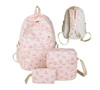 DzpKrka Sac À Dos Sac À Main Pour Femmes, à Dos Ordinateur avec Nœud Papillon | Léger Mignon Grande Capacité Organisateur Cosmétique Voyage Professeure Touriste Affaires Avion