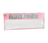 DzpKrka Sac De Mahjong - Porte-Tuiles Mahjong Imperméable Grande Taille | Étui Protecteur Transparent pour Jeu Voyage Extérieur Fête Nuit Camping Jardin