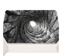 DzpKrka Tapis D'Illusion D'Optique, 50x80cm Paillasson Antidérapant Absorbant Motif Abysse Briques Pierre, Lavable en Machine pour Entrée Extérieure Porte D'Entrée Salle De Bain Chambre Balcon