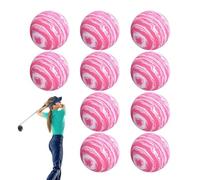 dzqad Balles de Golf d'Intérieur - 10 Balles d'exercice en Mousse - Équipement D'Échauffement pour Juniors Débutants Amateurs Seniors en Arrière Cour Practice Et Parcours