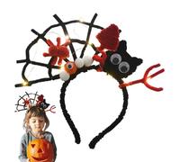 dzqad Bandeaux De Tête Pour Halloween | Diadème Lumineux avec Décoration pour Cheveux - Décorations de Fête pour Serre-Tête,pour et Filles Fête à la Maison Cosplay École Extérieur Halloween