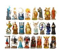 dzqad Compte À Rebours Des Figures - Décorations De Statues 2D,Boîte Compte À Rebours Tarot 24 Pièces Avec Figurines 2025 | Pour Garçon, Fille, Adulte, Étudiant, Ami, Maison, Fête, Intérieur De