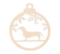 dzqad Décorations d'arbre de Noël pour Chiens | Ornements d’Arbre de Noël - Découpes en Bois Artisanales de avec Griffe de Chien, décorations de noël de Mariage