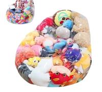 dzqad Housse De Pouf pour Peluches - Organisateur De Rangement Transparent Grand,Rangement pour Peluches Et Poufs | pour Tout-Petits Adolescents Chambre Dortoir Nursery Détente Jeu Lecture