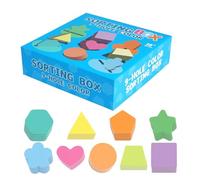 dzqad Jeu de Tri de Formes - Boîte de Tri en Bois avec 9 Cases de Couleurs et Formes,Jeu D'éveil Éducatif Interactif pour Garçons Filles
