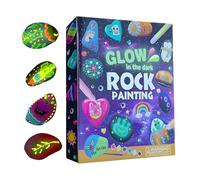 dzqad Kit de Peinture sur Roches pour | Activité d'Apprentissage Précoce | Kit De Peinture Sur Galets Fluorescents - Pour Salle De Classe École Cours Artistique Maternelle Préscolaire Garçons Filles