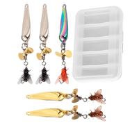 dzqad Leurres de Pêche - Appâts de Pêche Métalliques,Leurres Longue Portée pour Lancer Traîne Truite Poisson Chat Eau Douce Eau Salée