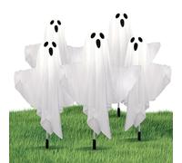 dzqad Lumières LED Fantôme d'halloween Solaires - Décorations Effrayantes Fantomatiques - Décor Effrayant Maison Hantée pour Fête Festival Jardin Porche Clôture Allée Saison des Fêtes