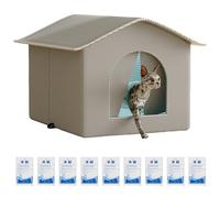 dzqad Maison Isolée pour Chat Extérieur - Abri Transportable pour Chien Isolé - Lits Meubles pour Chiots Chats Jeunes Gens Maison Voyage Jours Chauds Vacances Hiver Intérieur Extérieur
