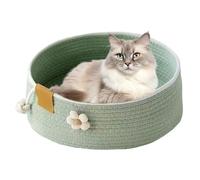 dzqad Panier pour Chat | Lit Tressé Moyen pour Chat D'Intérieur,Maison De Sommeil Et Canapé Griffoir pour Chien Et Chiot Hiver Été