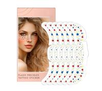dzqad Patchs Maquillage | Autocollants De Maquillage Pailletés Avec Taches Pour Le Visage | Décor Facial Adhésif Doux Polyvalent pour Scène Fêtes