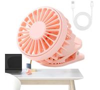 dzqad Ventilateur à Pince | Ventilateur Mini Portable Rechargeable Avec Pince Solide | Ventilateur Personnel Rafraîchissant Sur Batterie Compact Pour Voyage Extérieur Maison Poussette Parasol