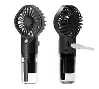 dzqad Ventilateur brumisateurs Portable - Rechargeable Par USB, Avec 4 Réglages De Vitesse Et Brume D'eau, Refroidisseur D'air Ventilateur De Poche, Pour Voyage, Extérieur, Maquillage, Cadeau D'été