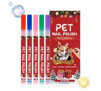 dzqad Vernis À Ongles Animaux,5 Pièces Noël | Kit De Peinture pour Pattes De Chien De Noël,pour Animaux Chiots Chatsons Quotidien Voyage Toilettage Stylage