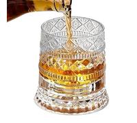 dzqad Verre à Whisky Rotatif | Verre à Cocktail | Verres à Vin de Collection,Idéal pour Collectionneurs Bars Maison Barmen Cadeaux Fête des Pères Occasions Spéciales
