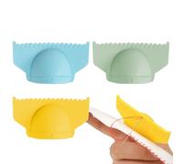 dzqad Verrouillage De Bord Et Jauge De, Outil de Tricot de Bordure 3/4 mm avec Guide pour Pouce, Règle Pour Doigt En Silicone Aiguille À Tricoter Pour s Droites Et