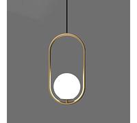DZQWLL Lustre Simple Anneau Ovale plafonnier Herbe Lampe Suspendue luminaires à tête Unique adaptés au Chevet, Chambre, Salle à Manger éclairage Suspendu