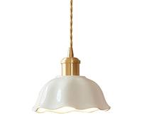 DZQWLL Suspension de Cuisine en Laiton Moderne Poterie délicate et Plafond en Porcelaine Éclairage Suspendu Mini lumière réglable pour îlot de Cuisine Salle à Manger Chambre avec Design Original