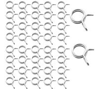 DZS ELEC Lot de 100 colliers de serrage en acier inoxydable de 6 mm pour tuyaux d'irrigation en métal - Kit d'irrigation goutte à goutte - Connecteurs en acier galvanisé - Colliers de serrage à double