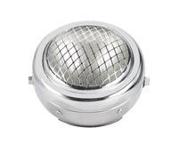 DZSCHUNLUSM Phares avant moto Phare Rond Universel Moto 5,75 Pouces Avec Grille En Maille Phare Led Moto(Silver white)