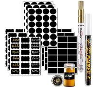 DZSEE Étiquette Autocollantes Noir, Étiquettes pour Bocaux Réutilisable, Étiquette pour Bocaux en Verre, Étiquette craie, Étiquettes confiture, Bocaux le parfait. Patent 008542377-0002