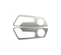 DZSGJNOF Autocollants De Panneau Décoratif De Réglage De Siège De Voiture pour A6 C8 2019-2022 Garniture Intérieure en Acier Inoxydable À Motif Carbone Voiture L'intérieur(Argent)