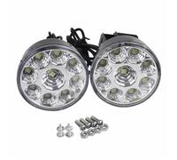 DZSHONGXINSM feu antibrouillard 1 Paire De Feux De Jour Ronds À 9 LED Blancs 12 V Pour Voiture Phares De Conduite Super Lumineux