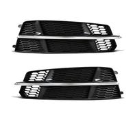 DZSHONGXINSM feu antibrouillard Cache De Phare Avant Pour A6 C7 A6L 2015-2018 Grille Hexagonale En Nid D'abeille Pour Phare Antibrouillard 4G0807681AN(Argent,A Set)